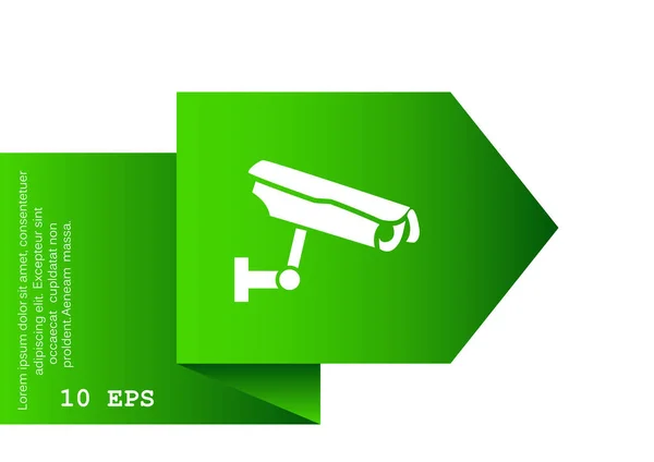 Signe CCTV icône web — Image vectorielle