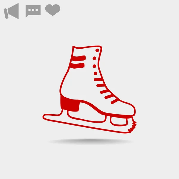 Ícone de patinação no gelo — Vetor de Stock
