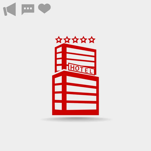 Hotel edifício web ícone —  Vetores de Stock