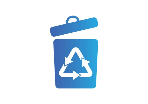 Avfall återvinning symbol med pilar — Stock vektor