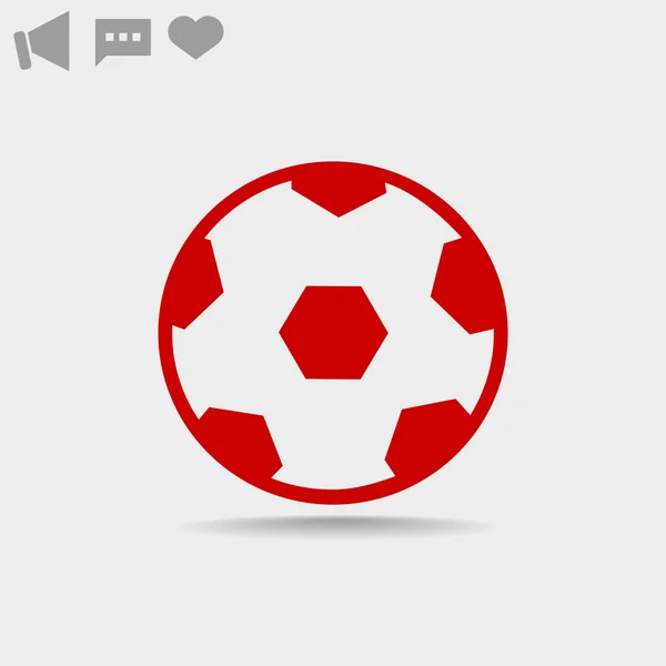 Ícone da web bola de futebol — Vetor de Stock