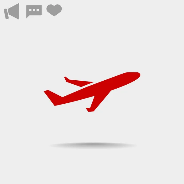 Icono web del avión — Vector de stock