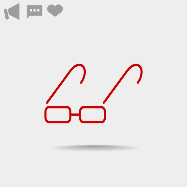 Okulary proste ikona — Wektor stockowy