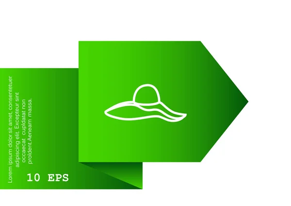 Sombrero icono web — Vector de stock