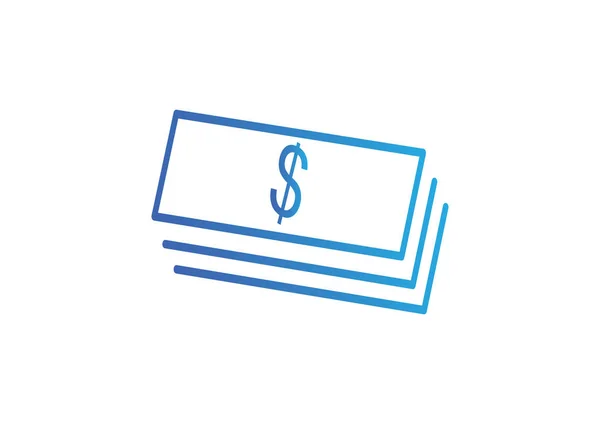 Geld eenvoudig pictogram — Stockvector