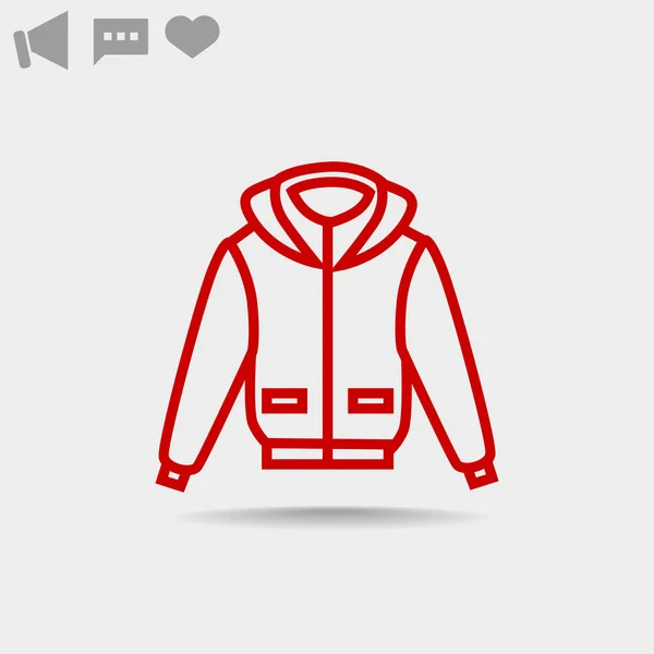 Sudadera con capucha icono web — Vector de stock