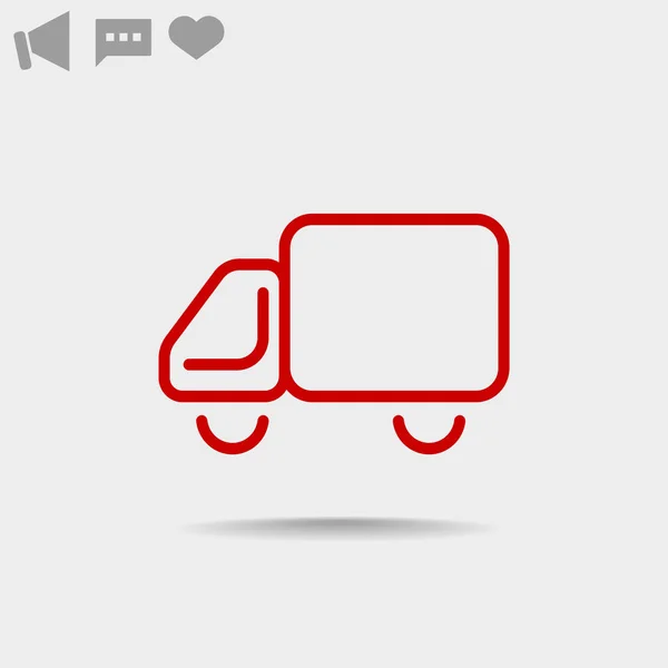 Εικονίδιο web φορτηγό παράδοσης της αποστολής — Διανυσματικό Αρχείο