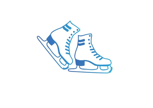 Ijs schaatsen pictogram — Stockvector