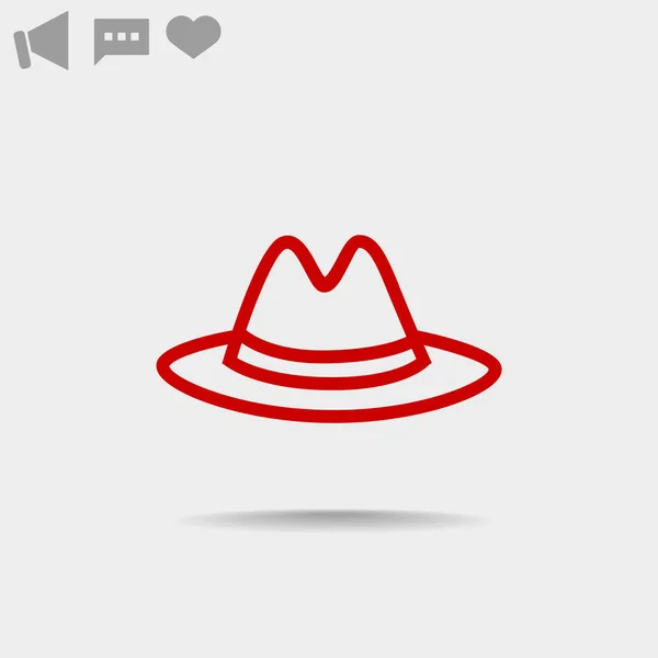 Sombrero icono web — Vector de stock