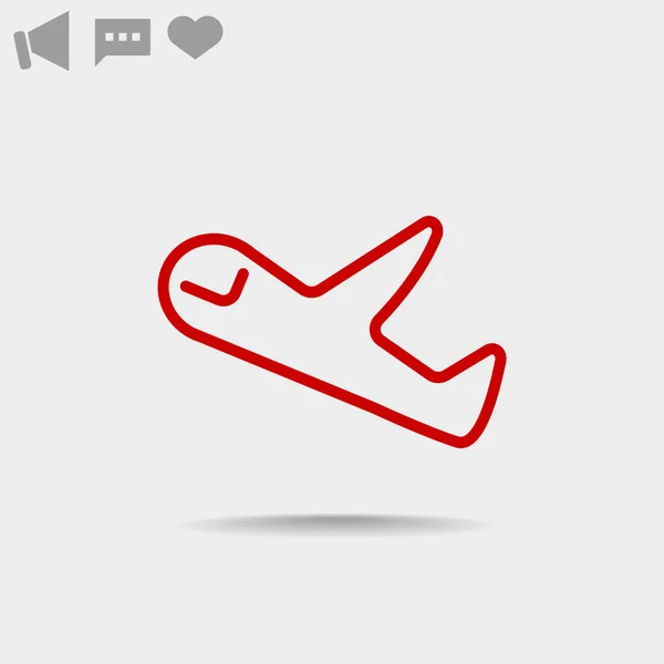 Icono web del avión — Vector de stock