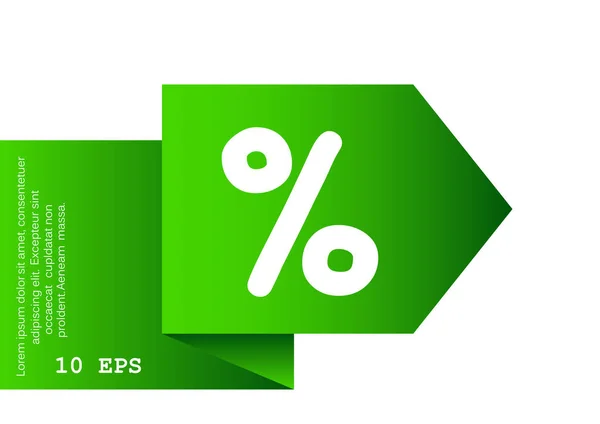 Procentteken pictogram — Stockvector