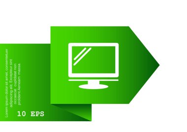 Boş monitör ekran web simgesi