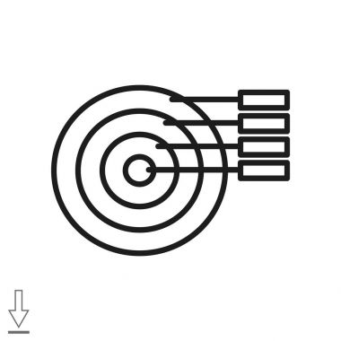 Yüzde kavramı yuvarlak web simgesi