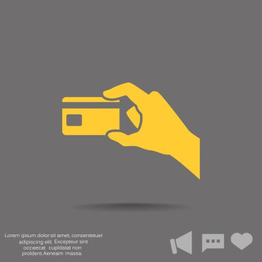 Plastik kart basit web simgesi