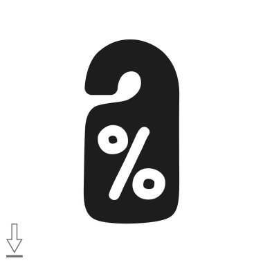 etiketi ile yüzde işareti simgesi 