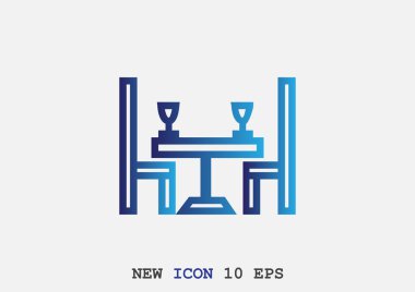 Masa, iki sandalye ve boş gözlük