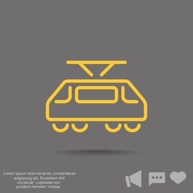 Basit tramvay simgesi