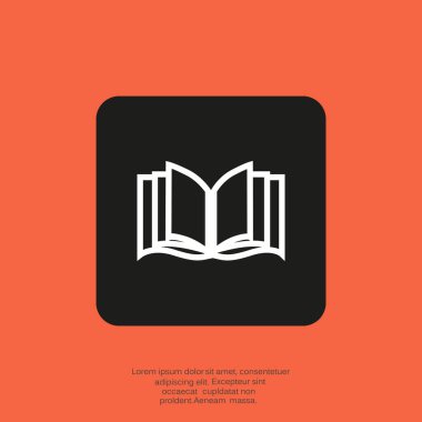 Kitap Düz Simgesi 
