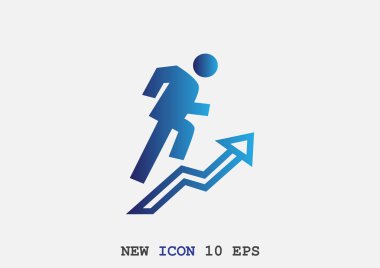  Web simgesi tırmanma işadamı.