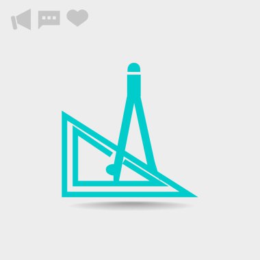 Pergel ile cetvel simgesi