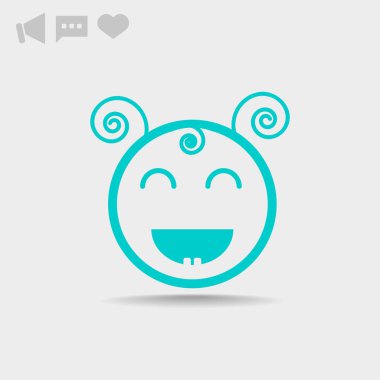 Mutlu kız web simgesi