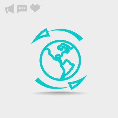 Dünya web simgesi. vektör tasarımı