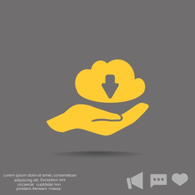 Bulut dosya download simgesi