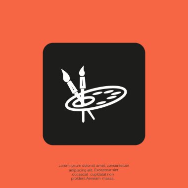 Boya fırçaları paletle sanat