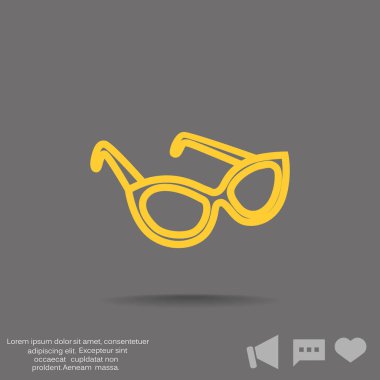 gözlük basit simgesi