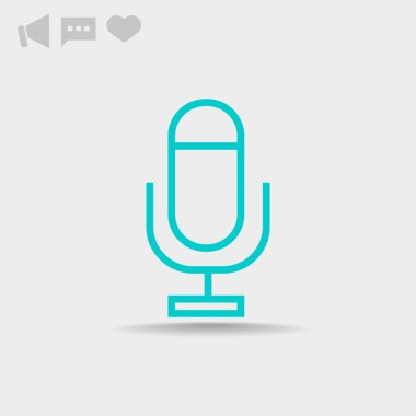 Basit mikrofon web simgesi