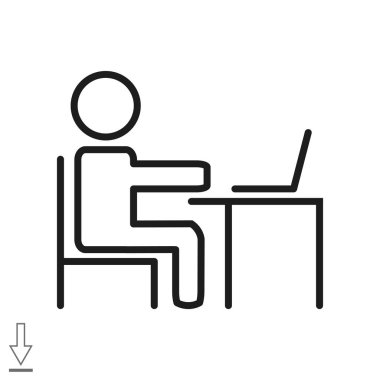 dizüstü web simgesi kullanan adam.