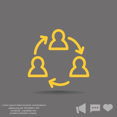 insanlar web simgesi grubudur. Vektör tasarımı