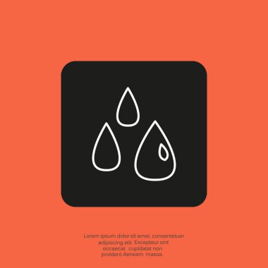 Sıvı damlacıkları basit web simgesi