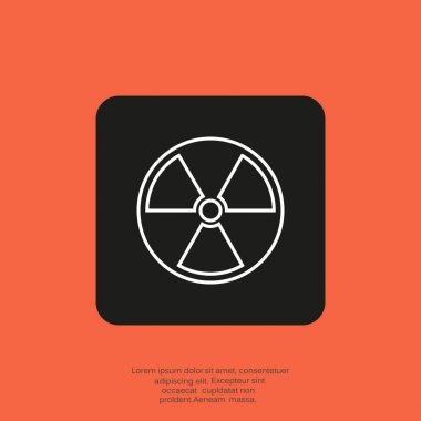 Bir radyasyon işaret basit simgesi