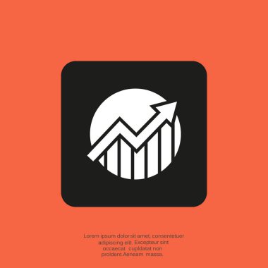 Grafik simgesi üzerinde Eğri ok