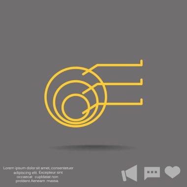 Yüzde kavramı yuvarlak web simgesi