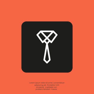Düğümlü kravat basit web simgesi