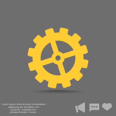 Tek yönlü dişli basit simgesini