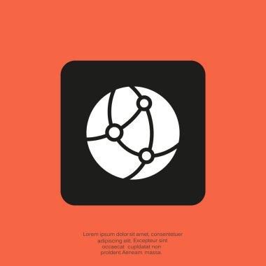 Dünya web simgesi. vektör tasarımı