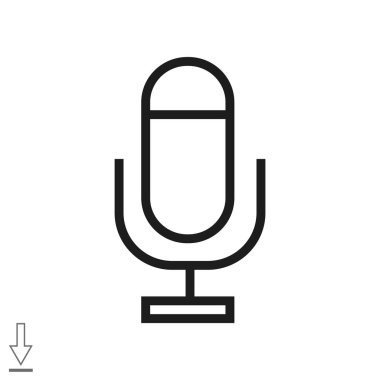 Basit mikrofon web simgesi