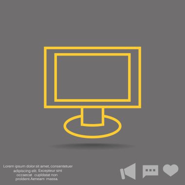 Boş monitör ekran web simgesi