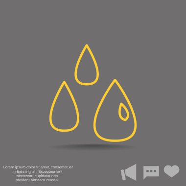 Sıvı damlacıkları basit web simgesi