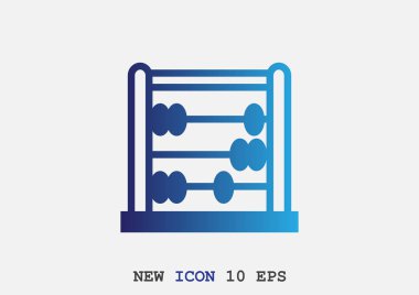 Abaküs hesaplama düz simgesi 