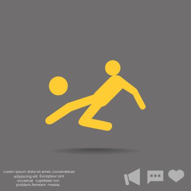 Futbol oyuncu siluet