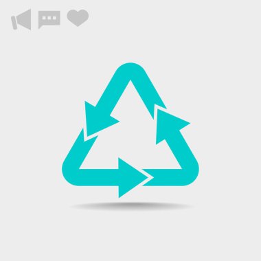 Atık geri dönüşüm sembolü ile okları