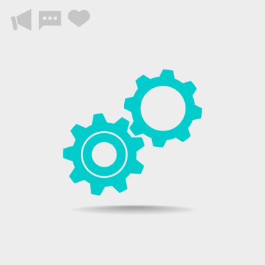 Yuvarlak vites basit simgesi 