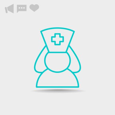 Hemşire basit simgesi