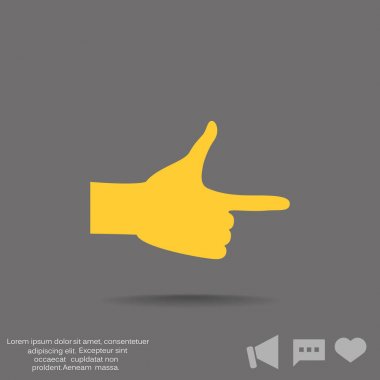 El ile düz parmak işaret