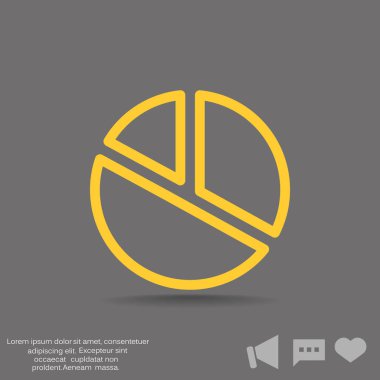 Yüzde kavramı yuvarlak web simgesi