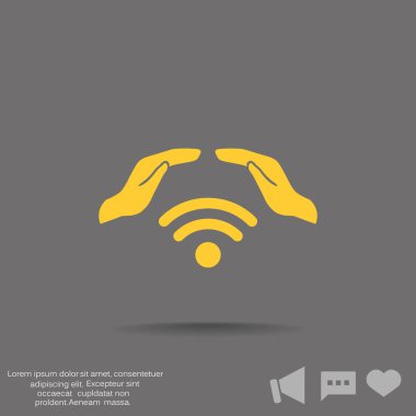 Kablosuz koruma simgesi